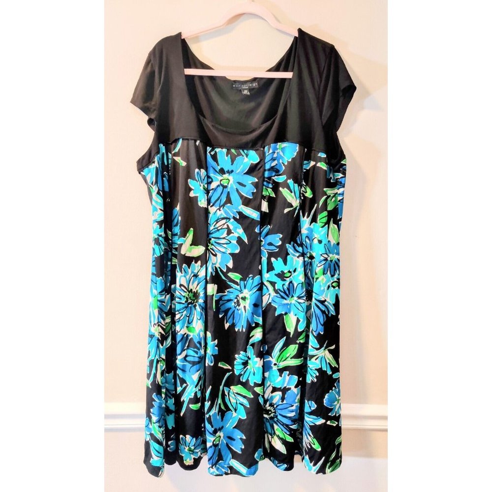 Madison Leigh Woman Blue Floral Dress size 20W